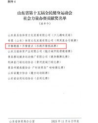 齐鲁晚报·齐鲁壹点获第十五届全民健身运动会社会力量办赛贡献奖|山东省|赛事|公益_新浪新闻